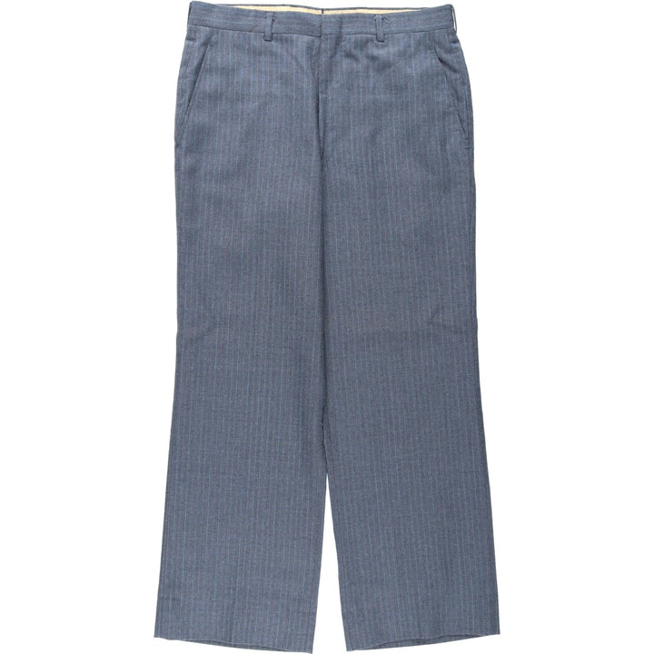 Stripe Pattern Slacks Pants Men's W32 Vintage unclear gray type Vintage Second Hand