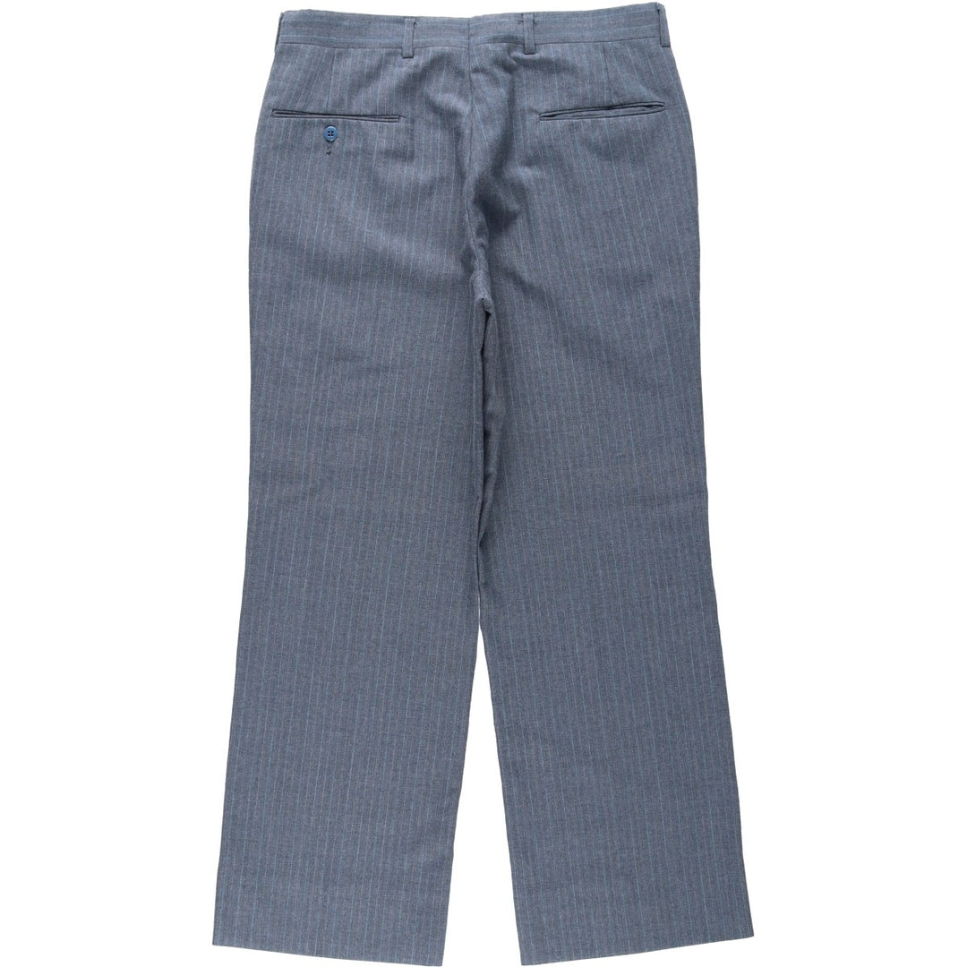 Stripe Pattern Slacks Pants Men's W32 Vintage unclear gray type Vintage Second Hand