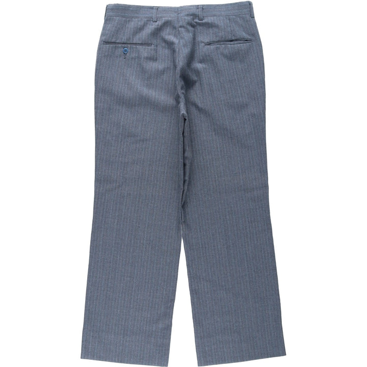 Stripe Pattern Slacks Pants Men's W32 Vintage unclear gray type Vintage Second Hand