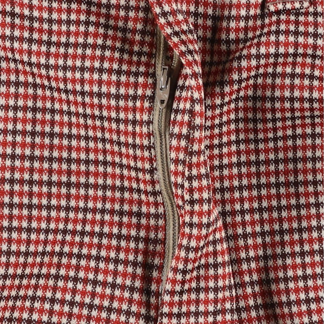 Checkered Pattern Flare Pants, Men's W36 (approx.), Vintage unclear ivory Vintage Second Hand