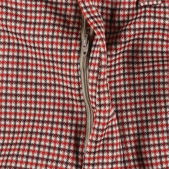 Checkered Pattern Flare Pants, Men's W36 (approx.), Vintage unclear ivory Vintage Second Hand