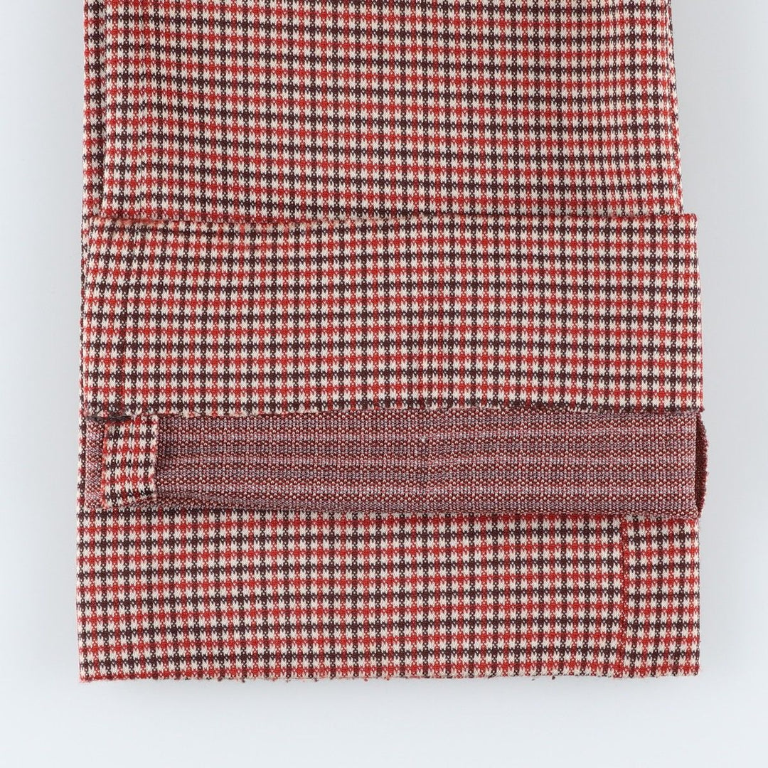 Checkered Pattern Flare Pants, Men's W36 (approx.), Vintage unclear ivory Vintage Second Hand
