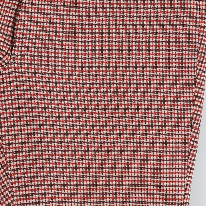 Checkered Pattern Flare Pants, Men's W36 (approx.), Vintage unclear ivory Vintage Second Hand