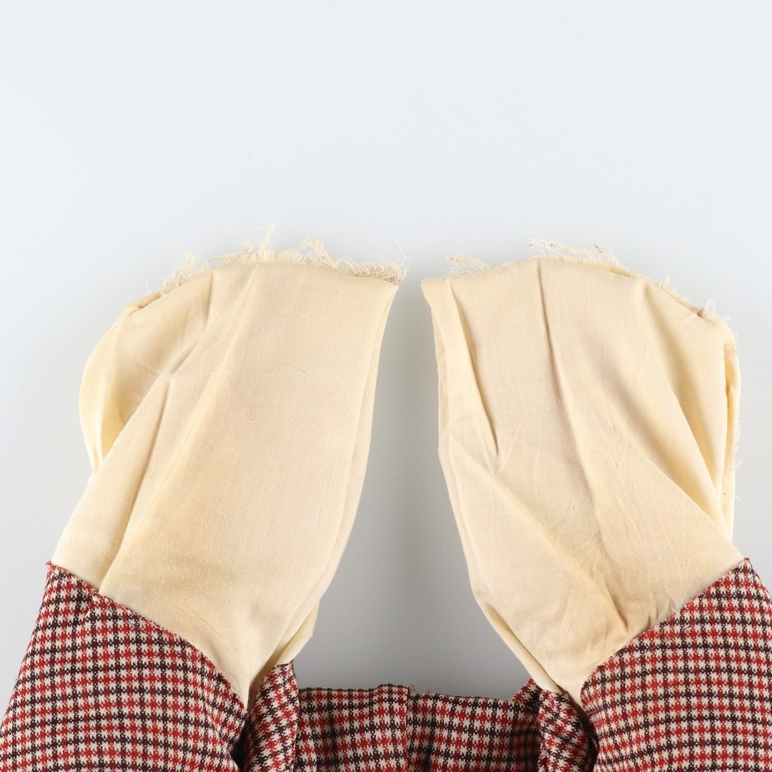 Checkered Pattern Flare Pants, Men's W36 (approx.), Vintage unclear ivory Vintage Second Hand