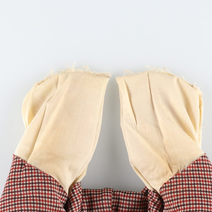 Checkered Pattern Flare Pants, Men's W36 (approx.), Vintage unclear ivory Vintage Second Hand