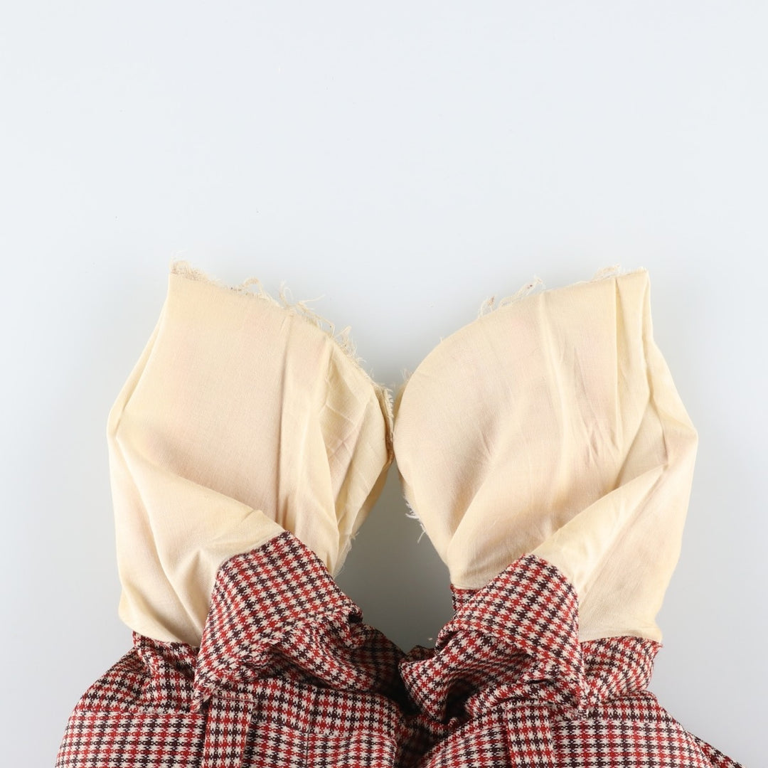 Checkered Pattern Flare Pants, Men's W36 (approx.), Vintage unclear ivory Vintage Second Hand