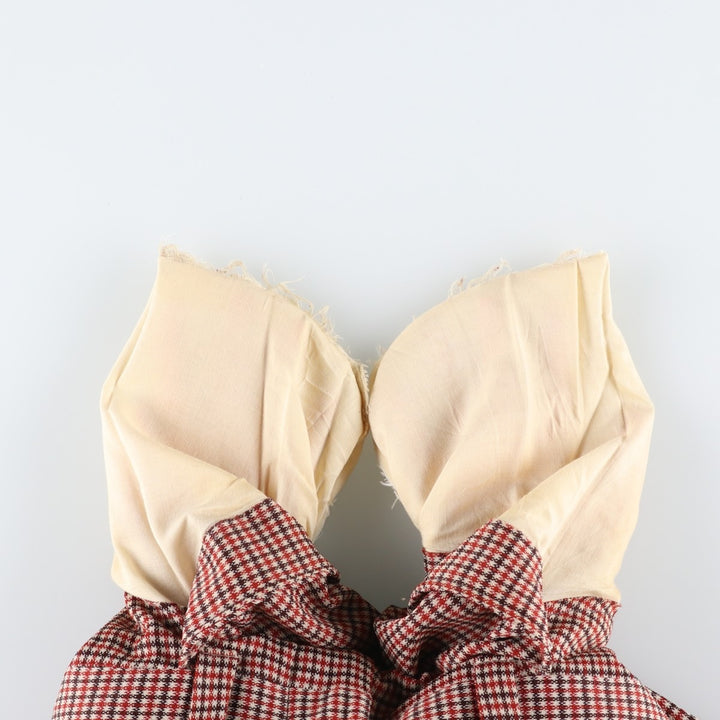 Checkered Pattern Flare Pants, Men's W36 (approx.), Vintage unclear ivory Vintage Second Hand