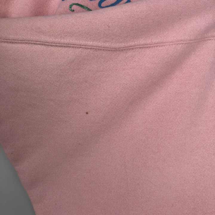 1980'S Hanes Blue Tag Printed Sweatshirt, Made in USA, Women's Size L (Equivalent), Vintage cotton pink type Vintage Second Hand