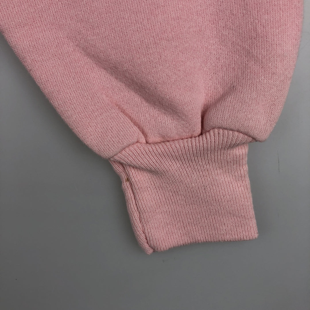 1980'S Hanes Blue Tag Printed Sweatshirt, Made in USA, Women's Size L (Equivalent), Vintage cotton pink type Vintage Second Hand