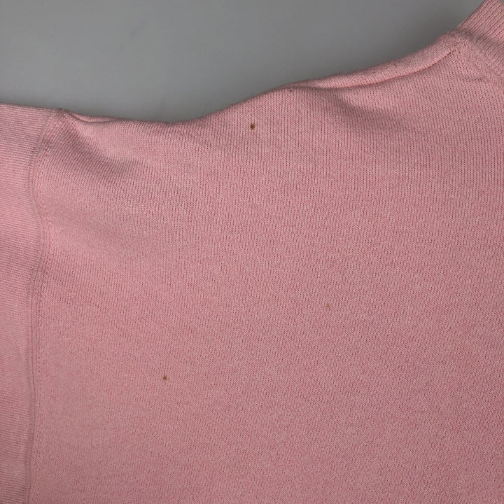 1980'S Hanes Blue Tag Printed Sweatshirt, Made in USA, Women's Size L (Equivalent), Vintage cotton pink type Vintage Second Hand