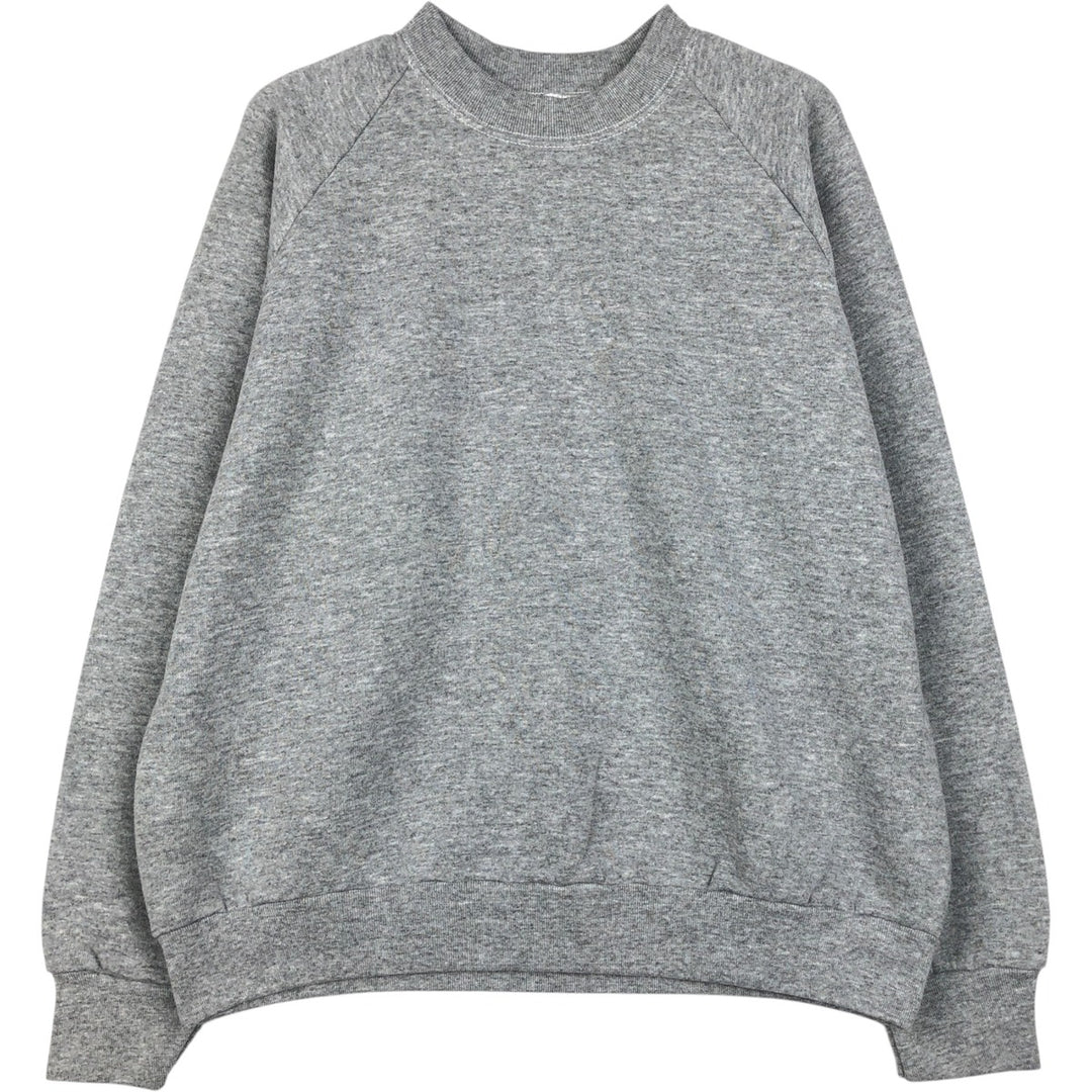 90'S Fruit of the Loom plain blank sweatshirt, made in the USA, women's size L equivalent. cotton gray type Vintage Second Hand