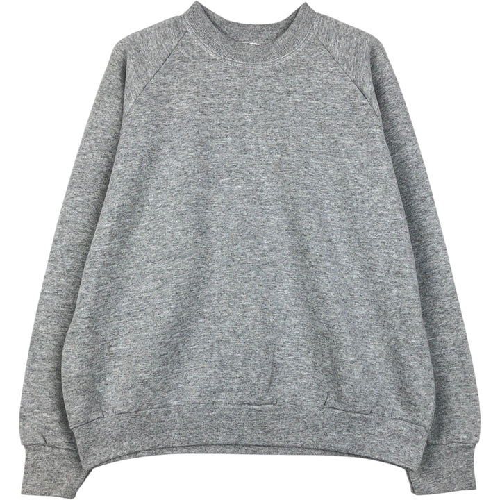 90'S Fruit of the Loom plain blank sweatshirt, made in the USA, women's size L equivalent. cotton gray type Vintage Second Hand