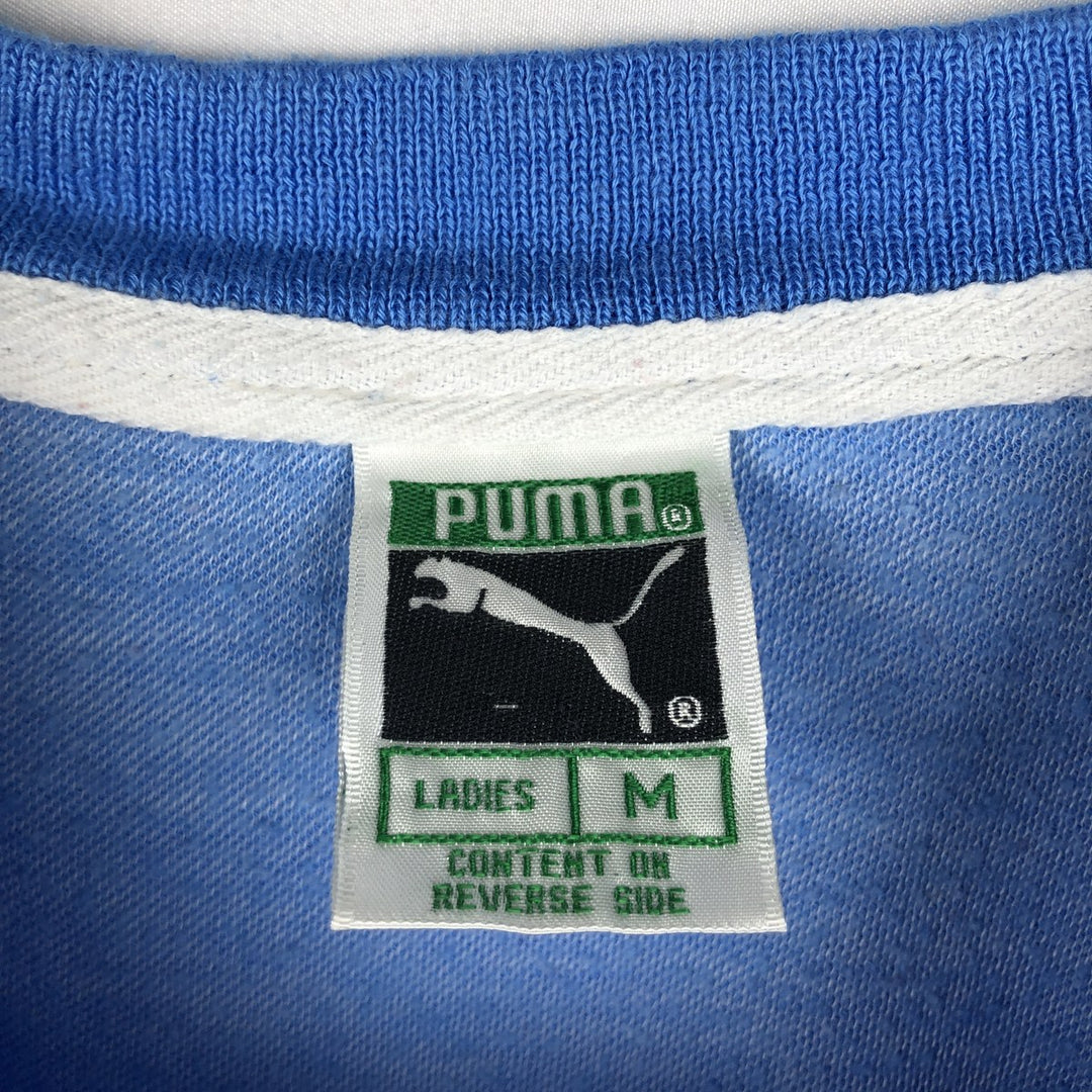 80s-90'S Puma Logo Sweatshirt, Women's Size M (approx.), Vintage acrylic Blue type light blue Vintage Second Hand