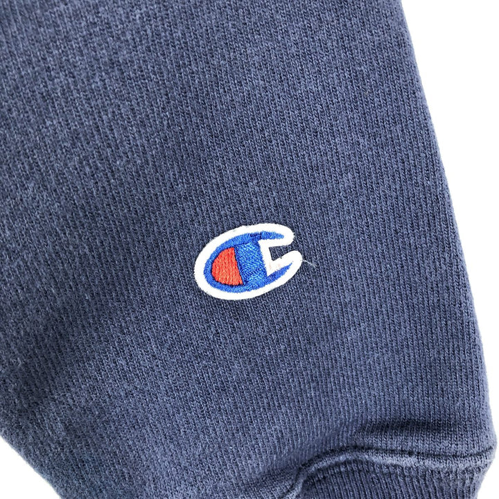 Champion REVERSE WEAVE Stripe Pattern Sweatshirt (Women's Size M) cotton navy blue type Vintage Second Hand