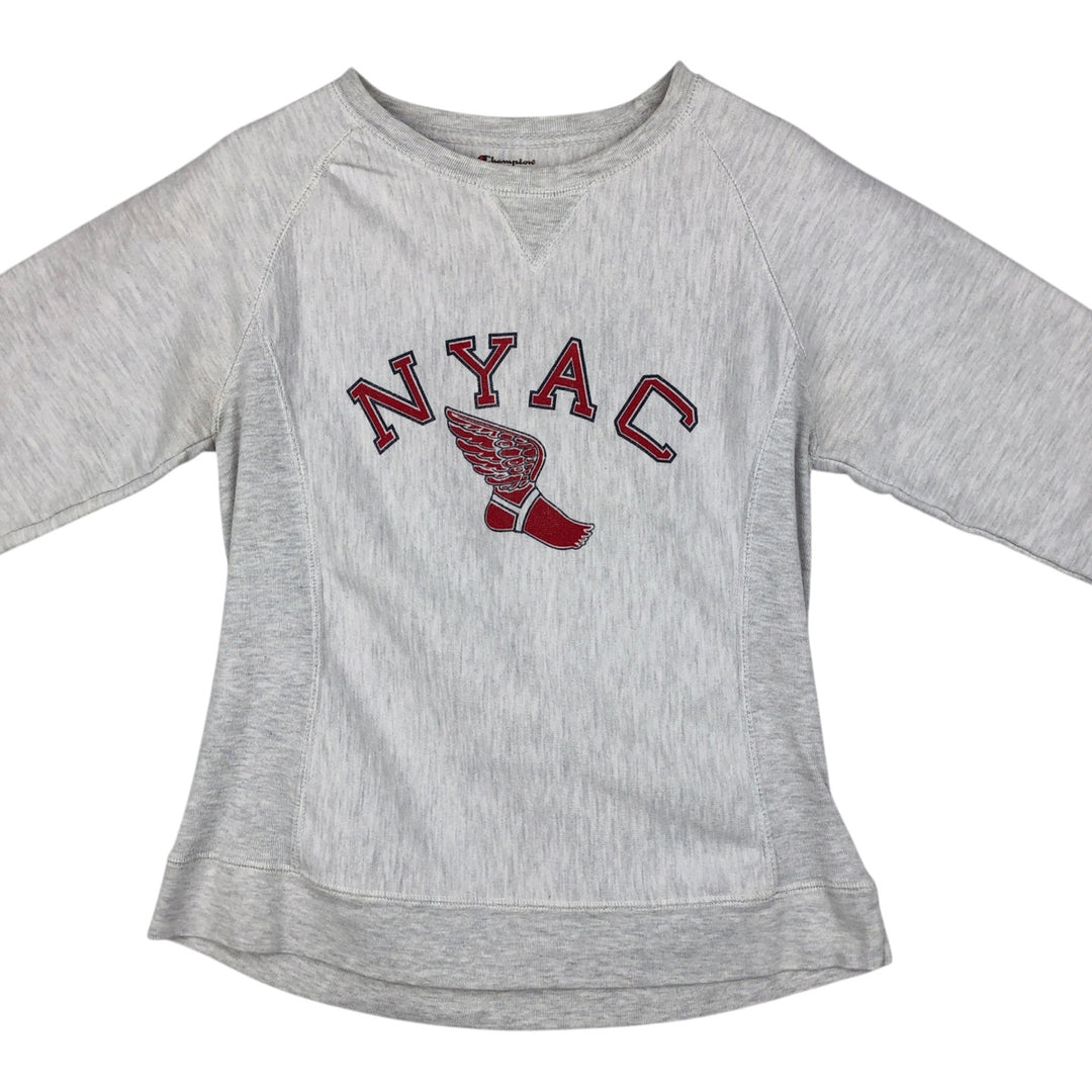 Champion Reverse Weave Wingfoot Print Sweatshirt (Women's Size M, equivalent to 2000s) unclear gray type Vintage Second Hand