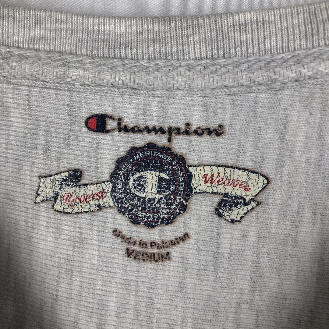 Champion Reverse Weave Wingfoot Print Sweatshirt (Women's Size M, equivalent to 2000s) unclear gray type Vintage Second Hand