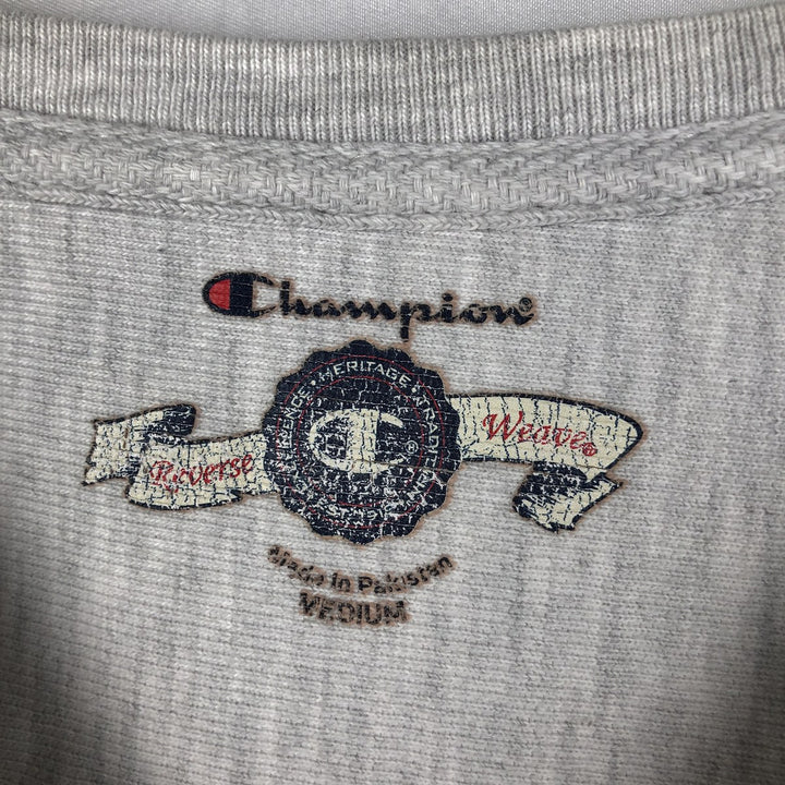 Champion Reverse Weave Wingfoot Print Sweatshirt (Women's Size M, equivalent to 2000s) unclear gray type Vintage Second Hand