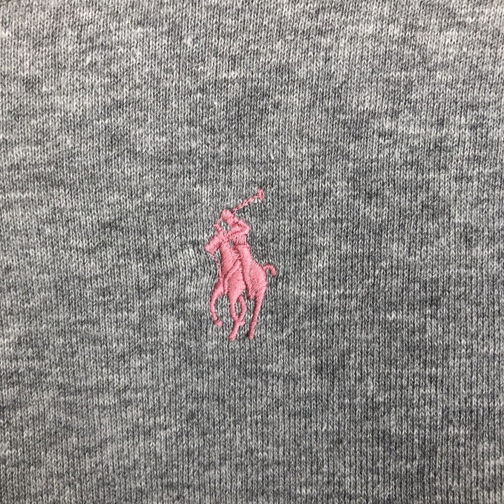 Ralph Lauren PINKPONY all-over print sweatshirt pullover hoodie, women's size L (approx.) cotton gray type Vintage Second Hand