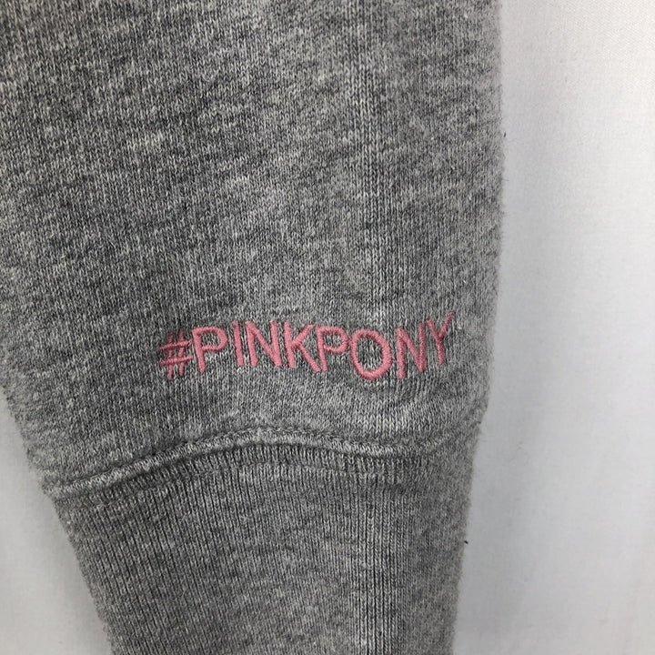 Ralph Lauren PINKPONY all-over print sweatshirt pullover hoodie, women's size L (approx.) cotton gray type Vintage Second Hand