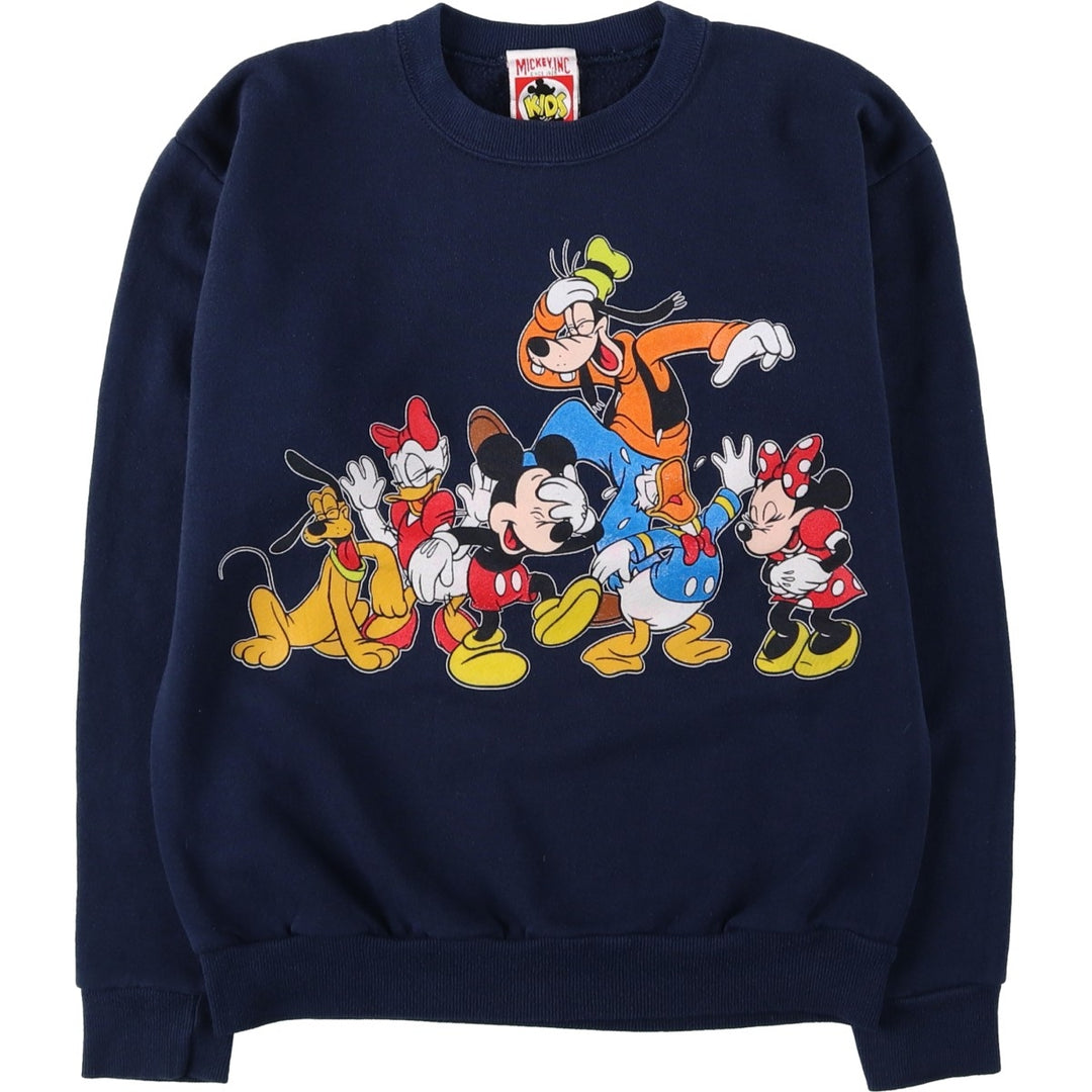 90'S MICKEY INC DISNEY Disney Character Sweatshirt, Made in USA, Women's Size S (Equivalent), Vintage cotton navy blue type Vintage Second Hand
