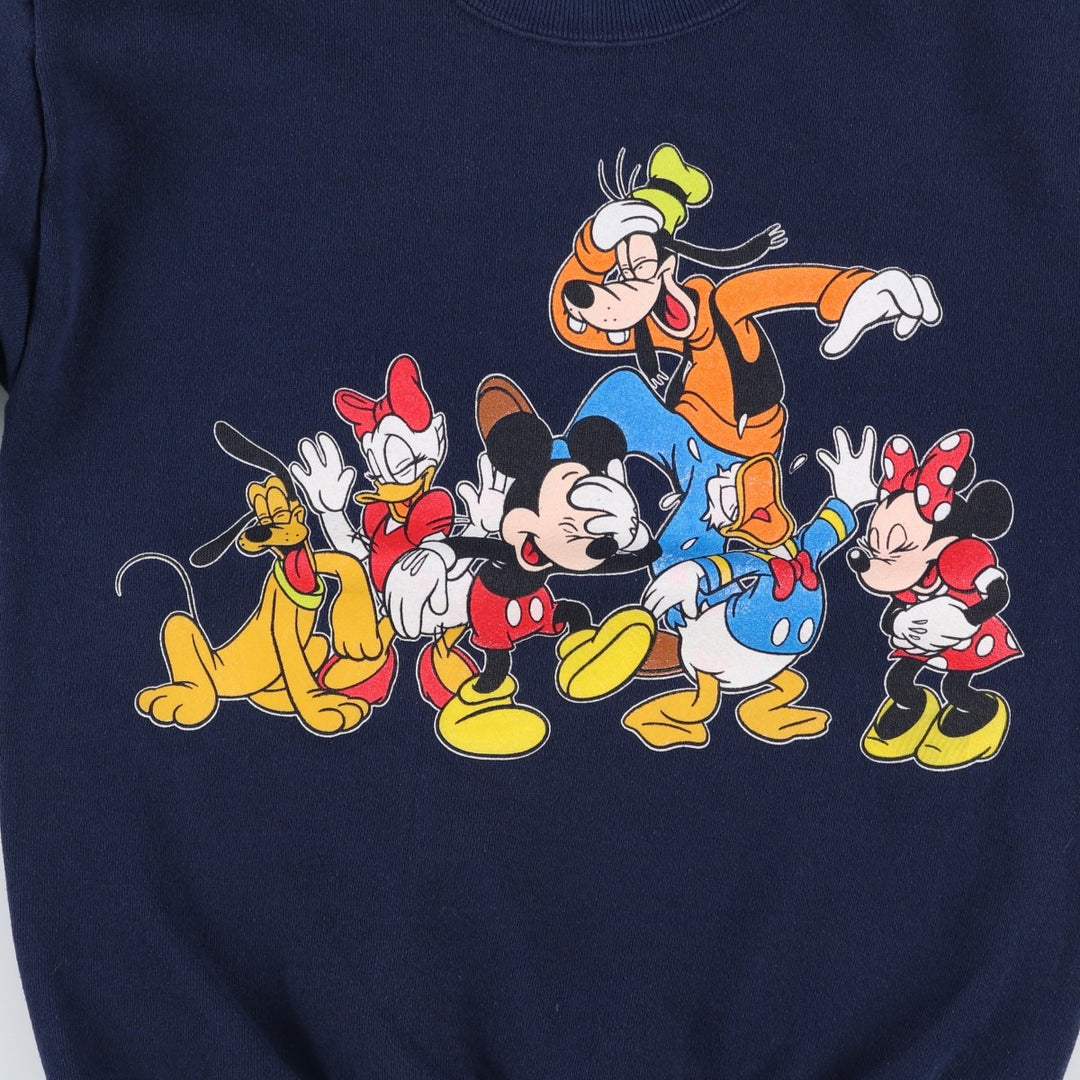 90'S MICKEY INC DISNEY Disney Character Sweatshirt, Made in USA, Women's Size S (Equivalent), Vintage cotton navy blue type Vintage Second Hand