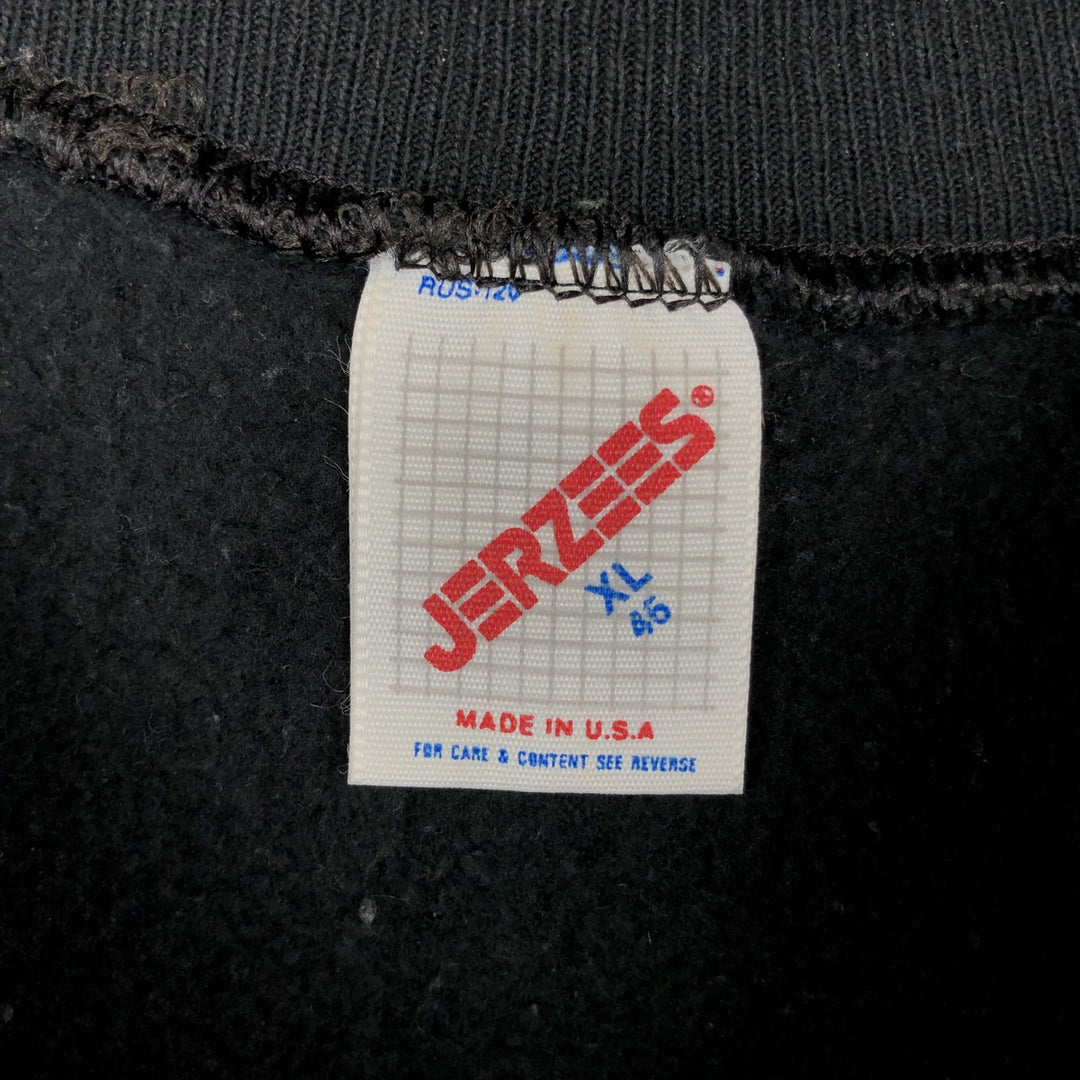 80s-90'S Jerzees Cat Pattern Animal Sweatshirt, Made in USA, Women's Size M (approx.), Vintage cotton black type Vintage Second Hand