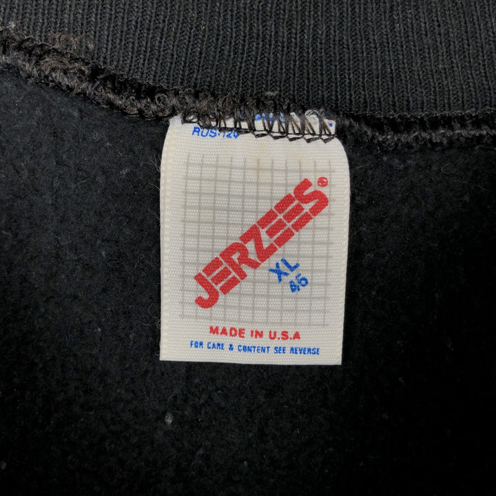 80s-90'S Jerzees Cat Pattern Animal Sweatshirt, Made in USA, Women's Size M (approx.), Vintage cotton black type Vintage Second Hand