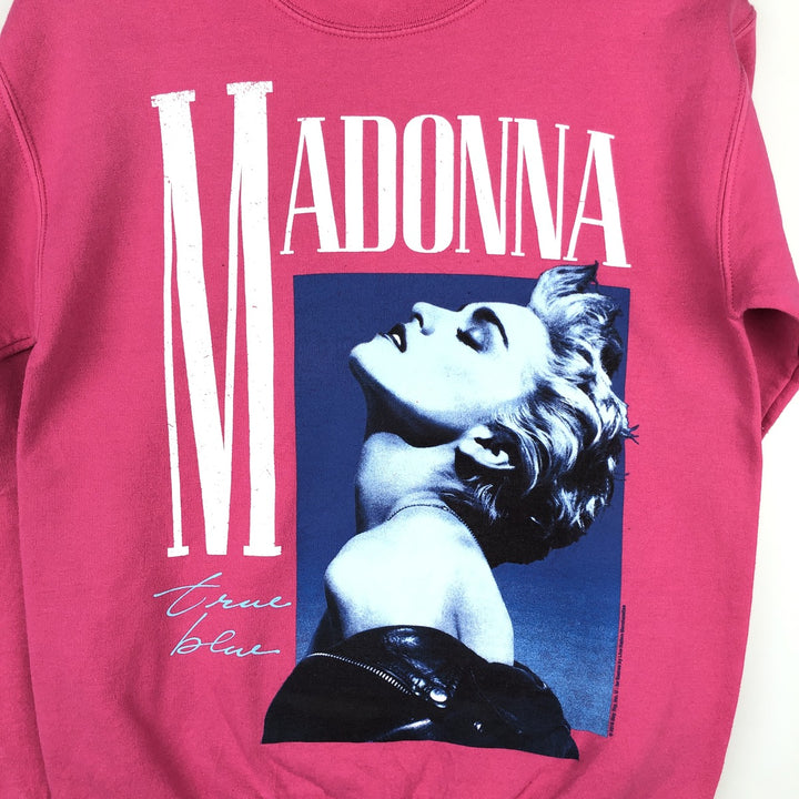 MADONNA Band Sweatshirt (Women's Size S) cotton pink type Vintage Second Hand