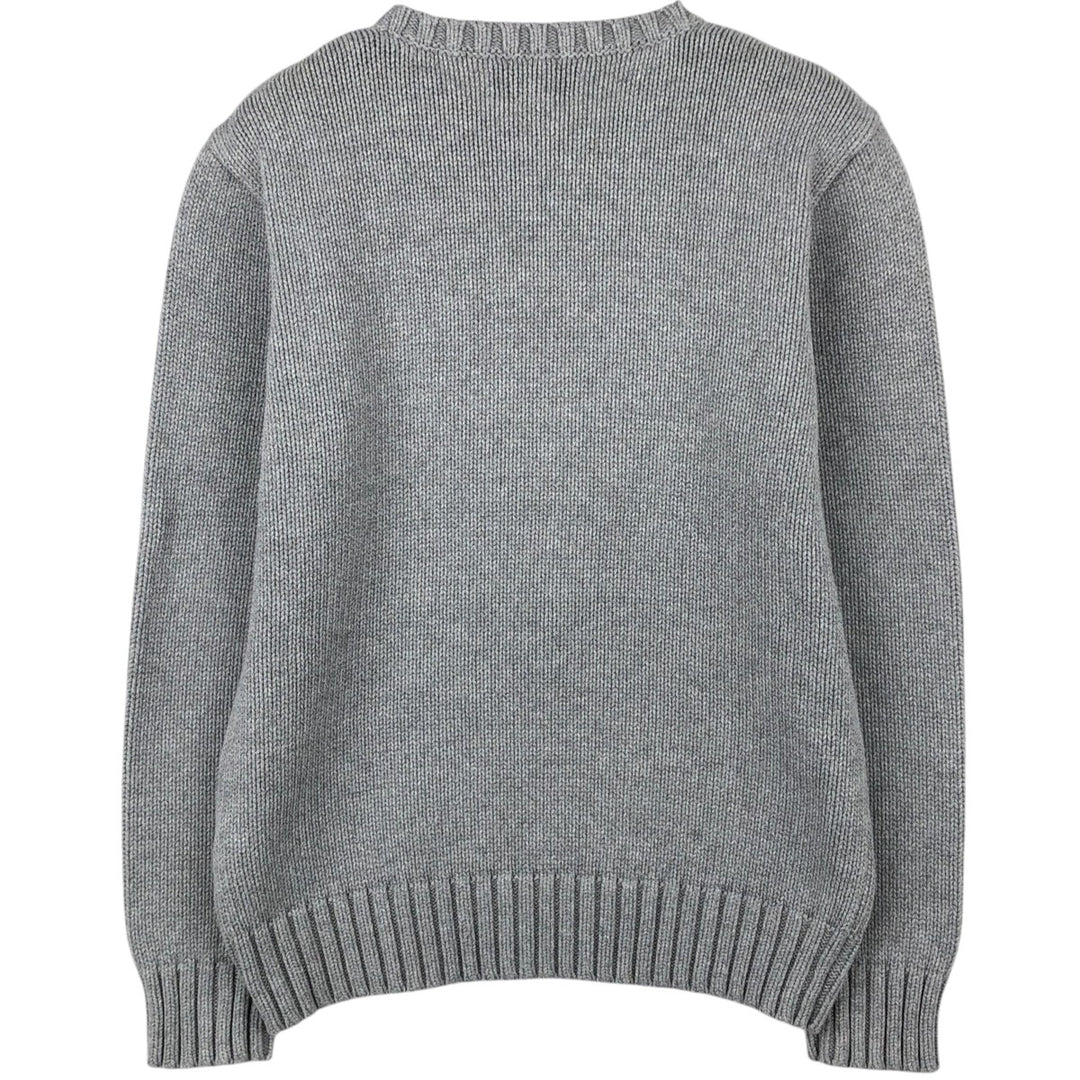 Ralph Lauren POLO RALPH LAUREN American flag pattern cotton knit sweater, women's size S (approx.) cotton gray type Vintage Second Hand