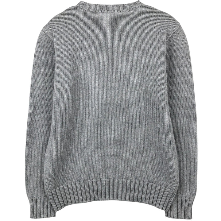Ralph Lauren POLO RALPH LAUREN American flag pattern cotton knit sweater, women's size S (approx.) cotton gray type Vintage Second Hand