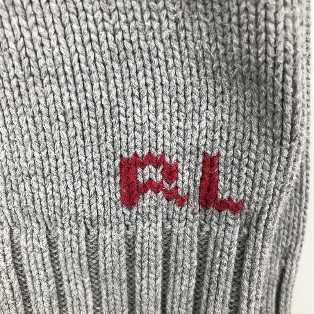 Ralph Lauren POLO RALPH LAUREN American flag pattern cotton knit sweater, women's size S (approx.) cotton gray type Vintage Second Hand