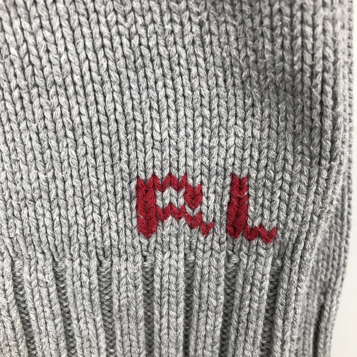 Ralph Lauren POLO RALPH LAUREN American flag pattern cotton knit sweater, women's size S (approx.) cotton gray type Vintage Second Hand