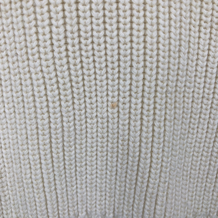 Ralph Lauren POLO RALPH LAUREN Big Pony Shawl Collar Cotton Knit Sweater, Women's Size S (approx.) cotton pale white type Vintage Second Hand