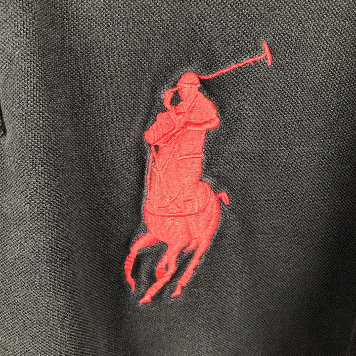 Ralph Lauren POLO by Ralph Lauren CUSTOM FIT Big Pony Short Sleeve Polo Shirt Men's L size cotton black type Vintage Second Hand