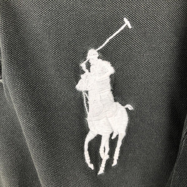 Ralph Lauren POLO by Ralph Lauren CUSTOM FIT Big Pony Short Sleeve Polo Shirt Men's L size cotton Khaki type Vintage Second Hand