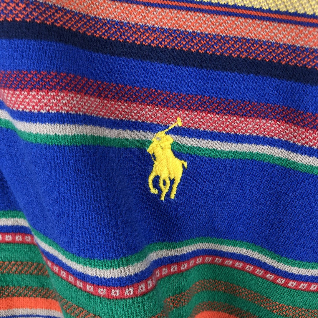 Ralph Lauren POLO by Ralph Lauren Native Stripe Short-Sleeve Polo Shirt, Men's Size L (approx.) cotton multicolor Vintage Second Hand