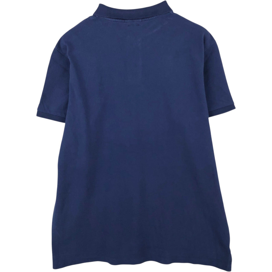 Ralph Lauren POLO RALPH LAUREN CUSTOM SLIM FIT Polo Bear Short-Sleeve Polo Shirt (Men's XL equivalent) cotton navy blue type Vintage Second Hand