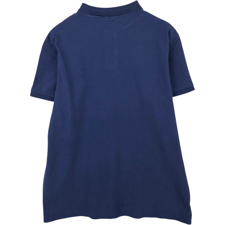 Ralph Lauren POLO RALPH LAUREN CUSTOM SLIM FIT Polo Bear Short-Sleeve Polo Shirt (Men's XL equivalent) cotton navy blue type Vintage Second Hand