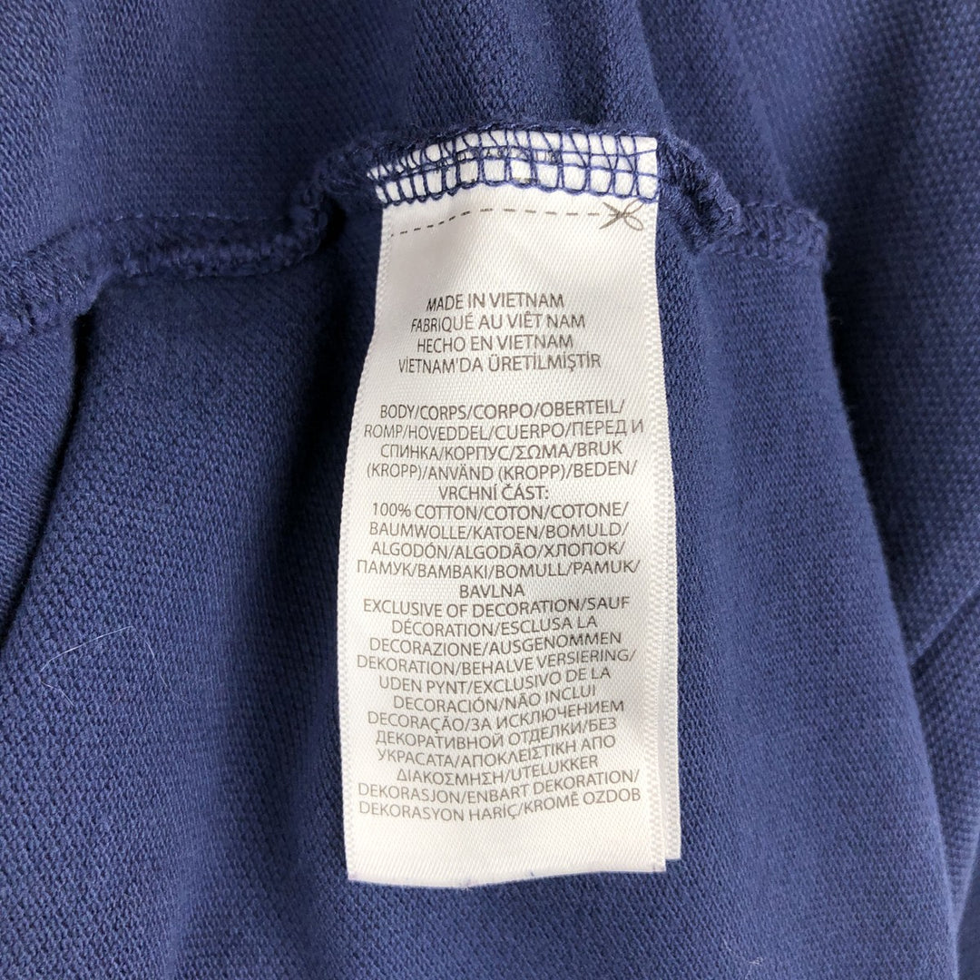 Ralph Lauren POLO RALPH LAUREN CUSTOM SLIM FIT Polo Bear Short-Sleeve Polo Shirt (Men's XL equivalent) cotton navy blue type Vintage Second Hand