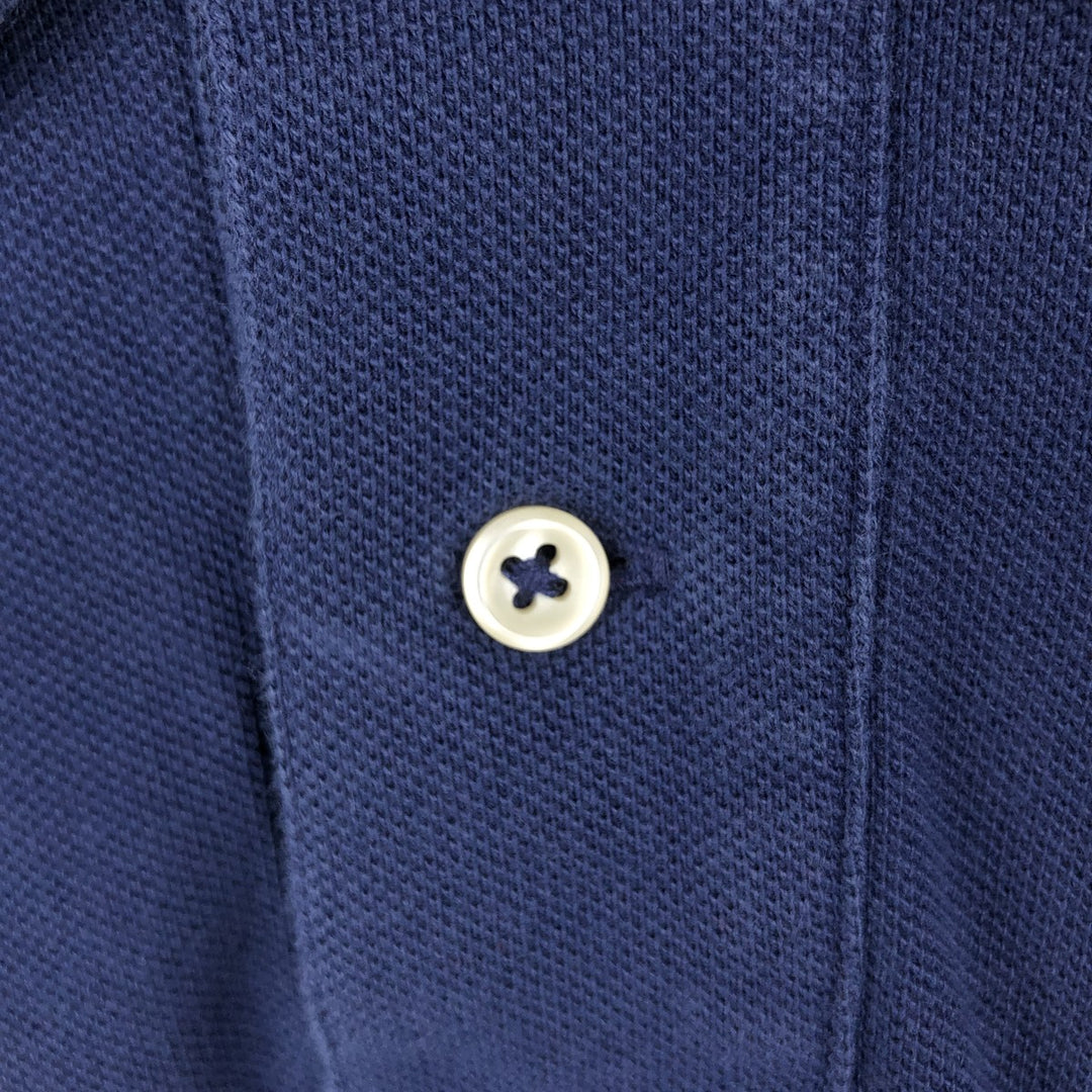 Ralph Lauren POLO RALPH LAUREN CUSTOM SLIM FIT Polo Bear Short-Sleeve Polo Shirt (Men's XL equivalent) cotton navy blue type Vintage Second Hand