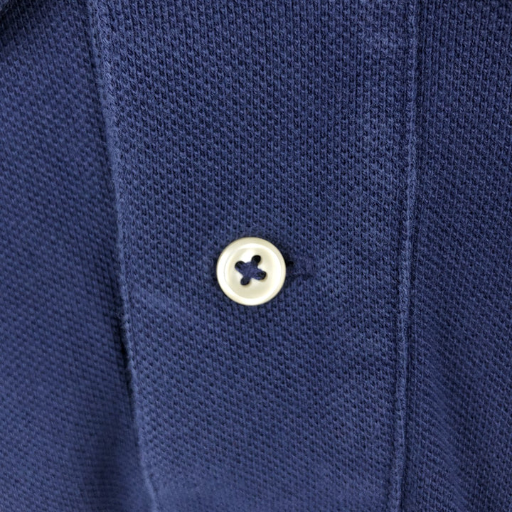 Ralph Lauren POLO RALPH LAUREN CUSTOM SLIM FIT Polo Bear Short-Sleeve Polo Shirt (Men's XL equivalent) cotton navy blue type Vintage Second Hand
