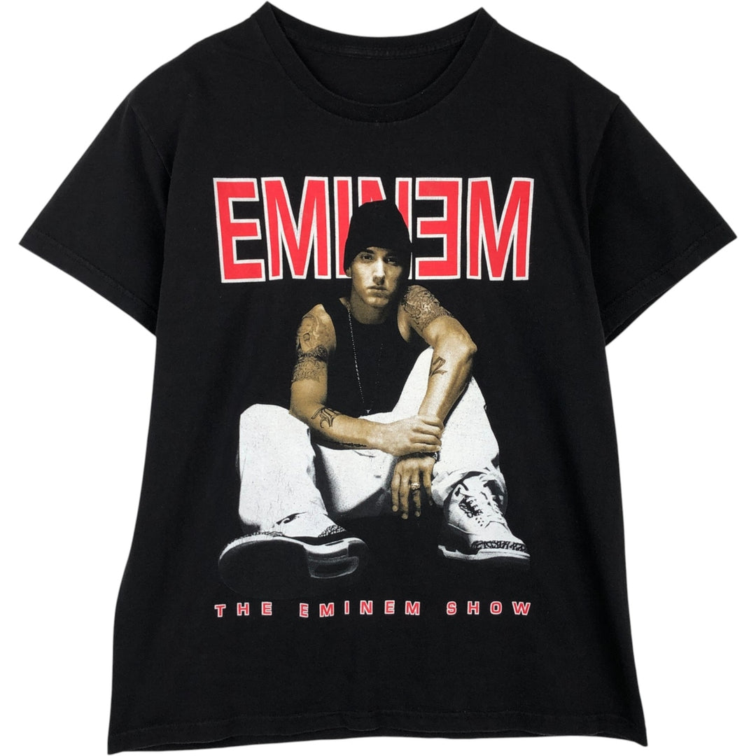 EMINEM Rap T-shirt, Men's L size unclear black type Vintage Second Hand