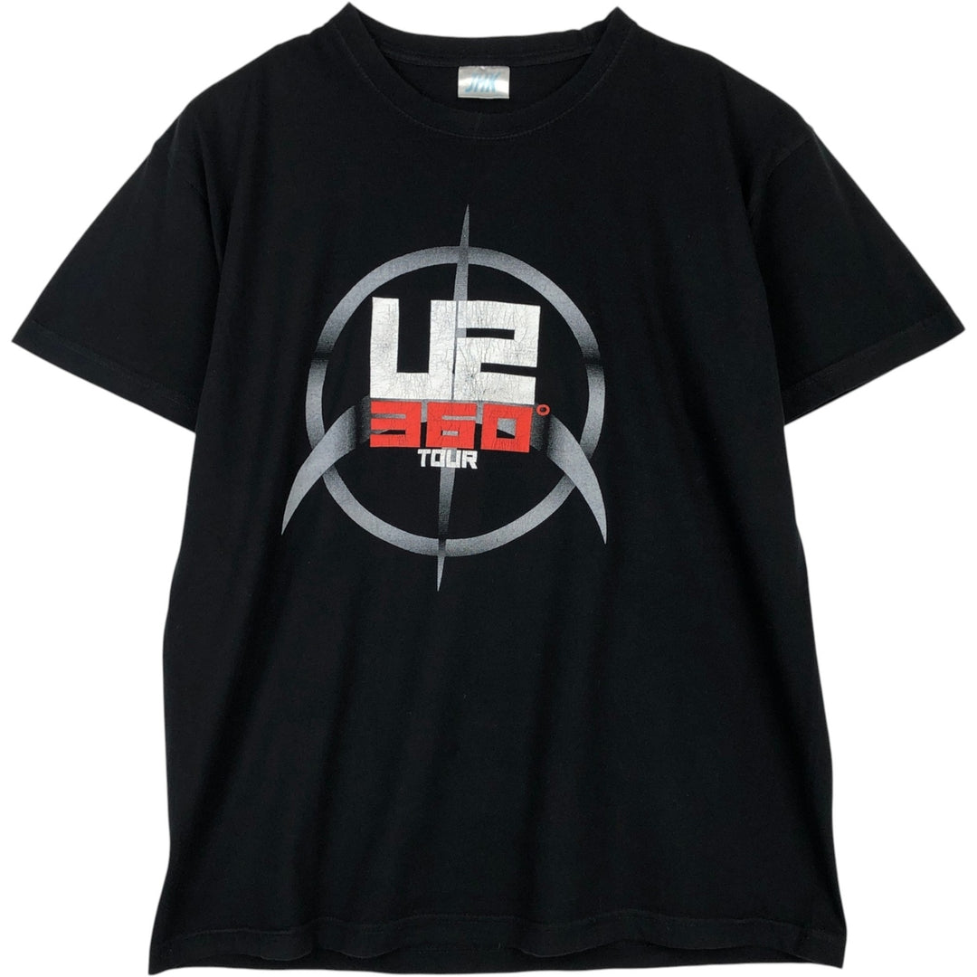 JHK U2 Band T-shirt (Men's size L) cotton black type Vintage Second Hand
