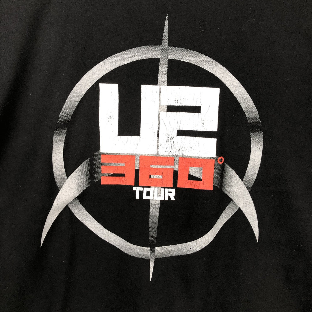 JHK U2 Band T-shirt (Men's size L) cotton black type Vintage Second Hand