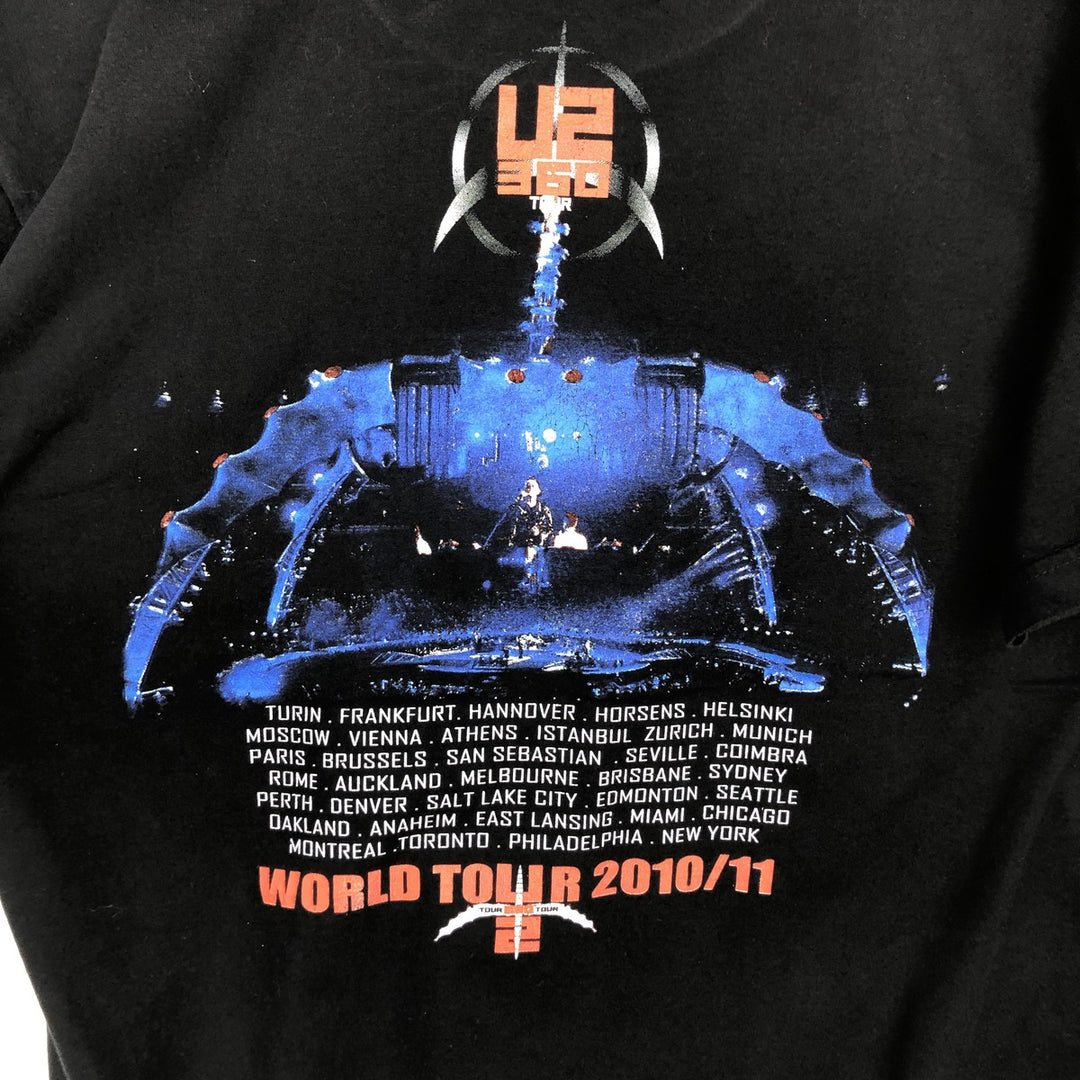 JHK U2 Band T-shirt (Men's size L) cotton black type Vintage Second Hand