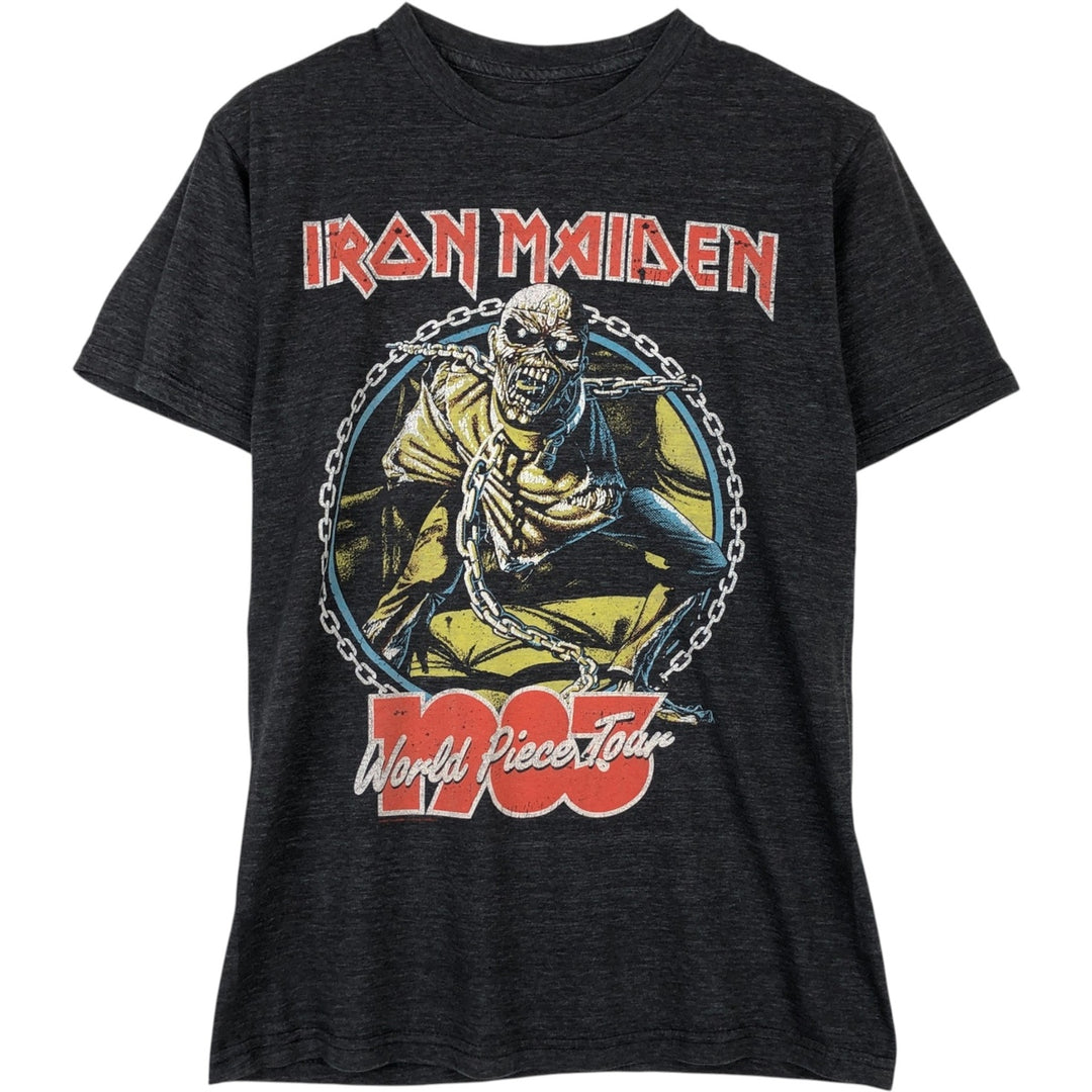 IRON MAIDEN Iron Maiden Band T-shirt Band T Men's S size unclear Charcoal Vintage Second Hand