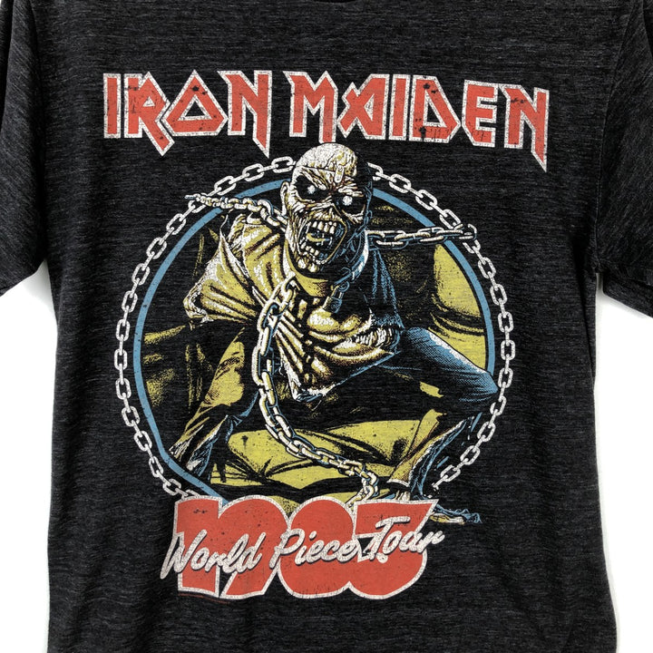IRON MAIDEN Iron Maiden Band T-shirt Band T Men's S size unclear Charcoal Vintage Second Hand