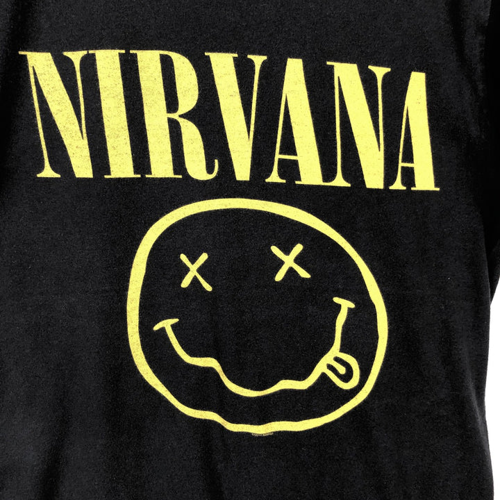 TULTEX NIRVANA Nirvana Band T-shirt Band T Men's S size cotton black type Vintage Second Hand