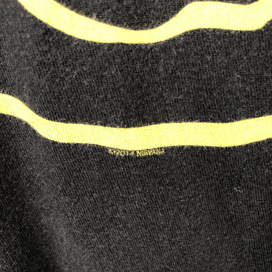 TULTEX NIRVANA Nirvana Band T-shirt Band T Men's S size cotton black type Vintage Second Hand