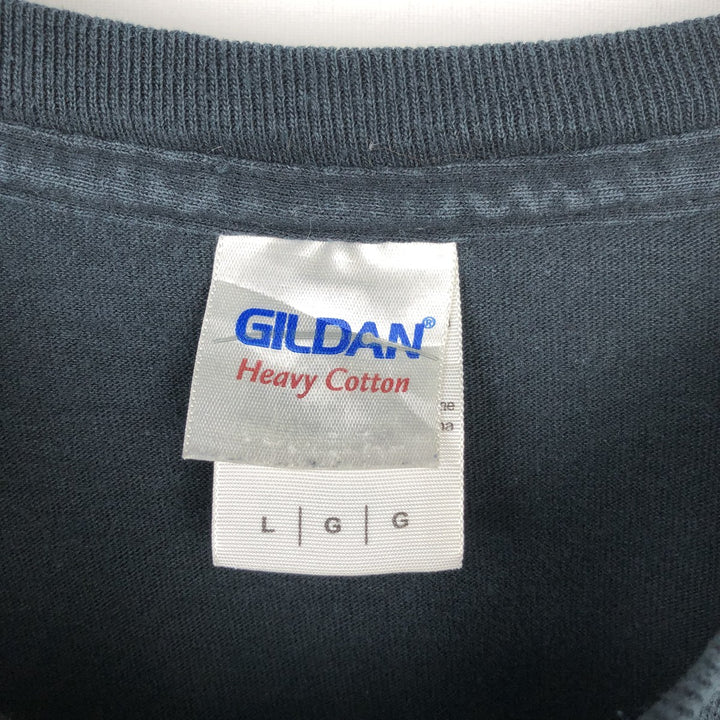Gildan LED ZEPPELIN Band T-shirt, Men's L size cotton black type Vintage Second Hand